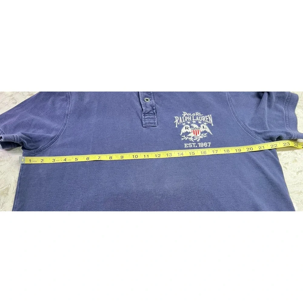 Polo Sport Ralph Lauren Men's XL Glory Banner Flag Polo Shirt Blue